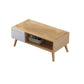 Modern Rectangle Wooden Coffee Table 4 Legs Cocktail Table with Storage Clearhalo 'Coffee & Accent Tables' 'Coffee Tables' 'coffee_tables' 'furn' 'furn_coffee_tables' 'Furniture' 'Living Room Furniture' 6349022