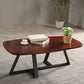 Modern Style 1 Single Coffee Table Pine Wood Brown Cocktail Table 55"L x 24"W x 18"H Clearhalo 'Coffee & Accent Tables' 'Coffee Tables' 'coffee_tables' 'furn' 'furn_coffee_tables' 'Furniture' 'Living Room Furniture' 6349033