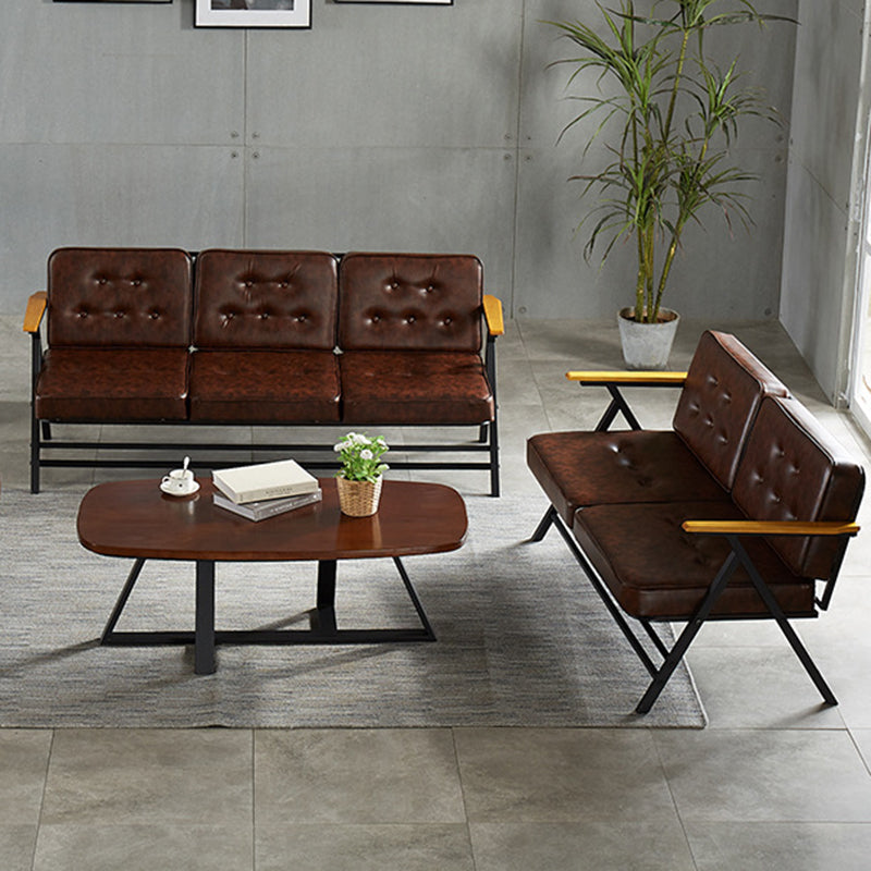 Modern Style 1 Single Coffee Table Pine Wood Brown Cocktail Table Clearhalo 'Coffee & Accent Tables' 'Coffee Tables' 'coffee_tables' 'furn' 'furn_coffee_tables' 'Furniture' 'Living Room Furniture' 6349034