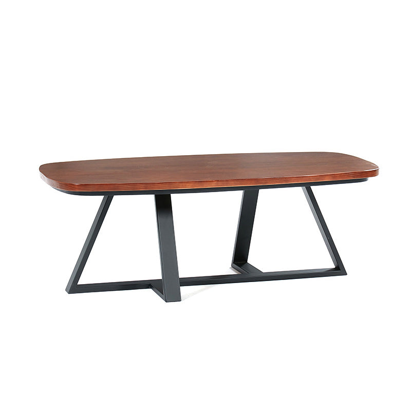 Modern Style 1 Single Coffee Table Pine Wood Brown Cocktail Table Clearhalo 'Coffee & Accent Tables' 'Coffee Tables' 'coffee_tables' 'furn' 'furn_coffee_tables' 'Furniture' 'Living Room Furniture' 6349037
