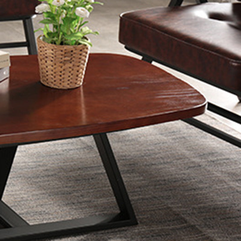 Modern Style 1 Single Coffee Table Pine Wood Brown Cocktail Table Clearhalo 'Coffee & Accent Tables' 'Coffee Tables' 'coffee_tables' 'furn' 'furn_coffee_tables' 'Furniture' 'Living Room Furniture' 6349040