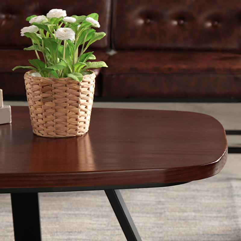 Modern Style 1 Single Coffee Table Pine Wood Brown Cocktail Table Clearhalo 'Coffee & Accent Tables' 'Coffee Tables' 'coffee_tables' 'furn' 'furn_coffee_tables' 'Furniture' 'Living Room Furniture' 6349041