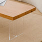 Solid Wood Coffee Table Double Pedestal Base Coffee or End Table, 19.68" Wide Clearhalo 'Coffee & Accent Tables' 'Coffee Tables' 'coffee_tables' 'furn' 'furn_coffee_tables' 'Furniture' 'Living Room Furniture' 6349054