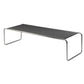 Contemporary Rectangle Solid Wood Coffee Table with Steel Sled Base 53"L x 20"W x 16"H Black Clearhalo 'Coffee & Accent Tables' 'Coffee Tables' 'coffee_tables' 'furn' 'furn_coffee_tables' 'Furniture' 'Living Room Furniture' 6349063
