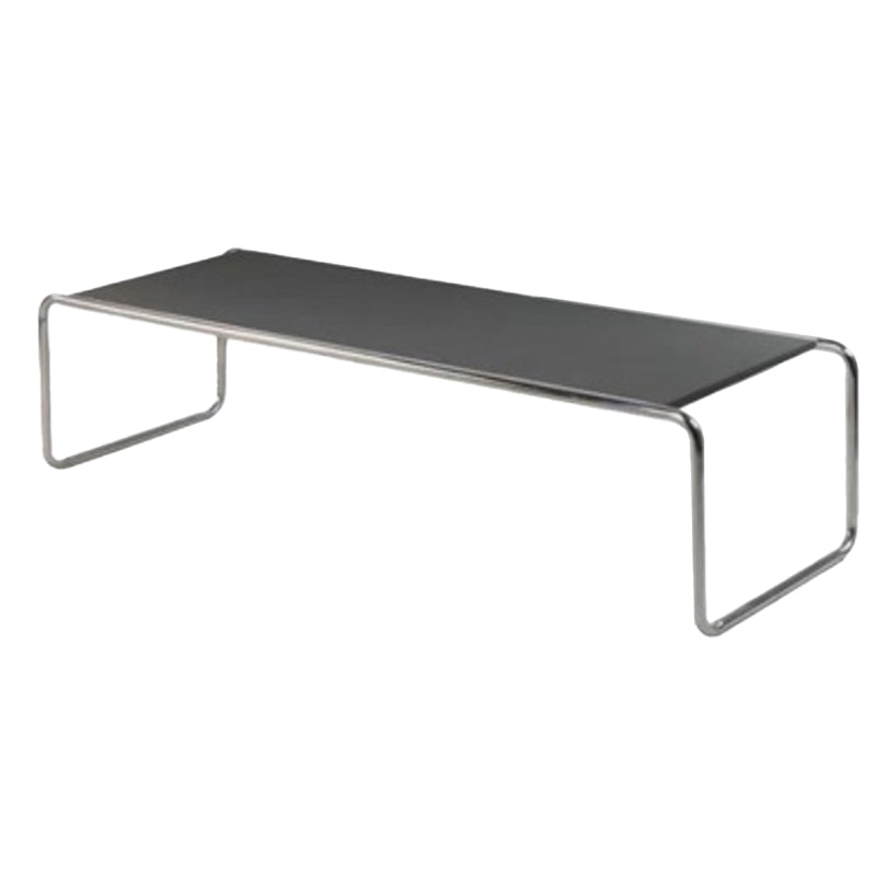 Contemporary Rectangle Solid Wood Coffee Table with Steel Sled Base 53"L x 20"W x 16"H Black Clearhalo 'Coffee & Accent Tables' 'Coffee Tables' 'coffee_tables' 'furn' 'furn_coffee_tables' 'Furniture' 'Living Room Furniture' 6349063