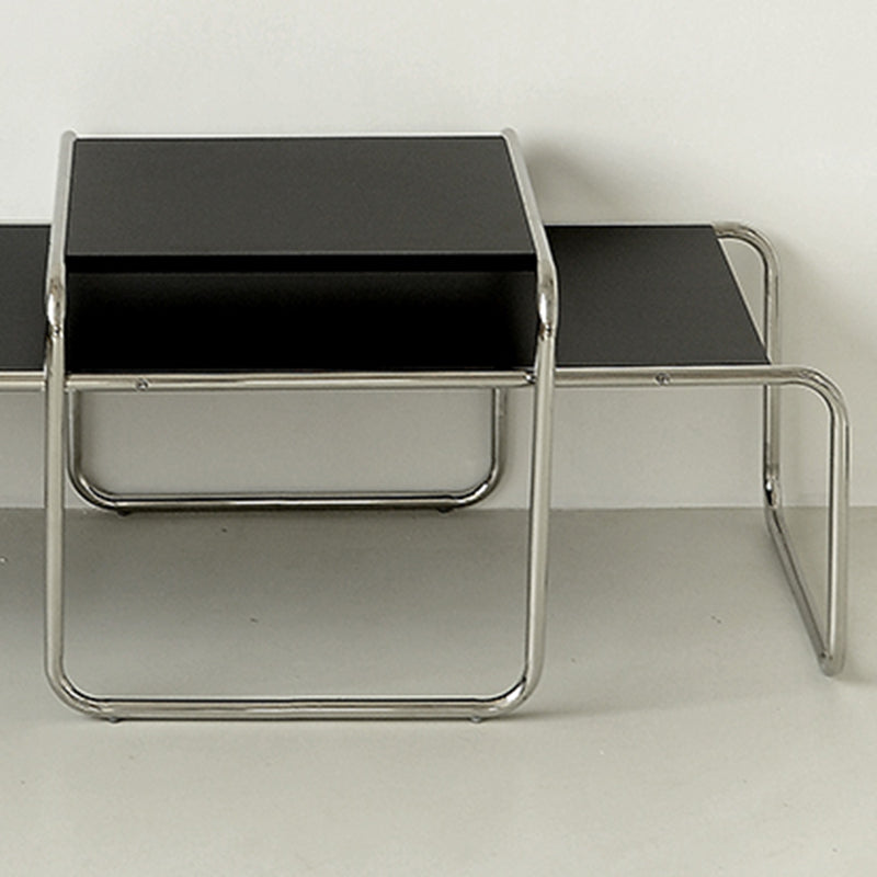 Contemporary Rectangle Solid Wood Coffee Table with Steel Sled Base Clearhalo 'Coffee & Accent Tables' 'Coffee Tables' 'coffee_tables' 'furn' 'furn_coffee_tables' 'Furniture' 'Living Room Furniture' 6349072