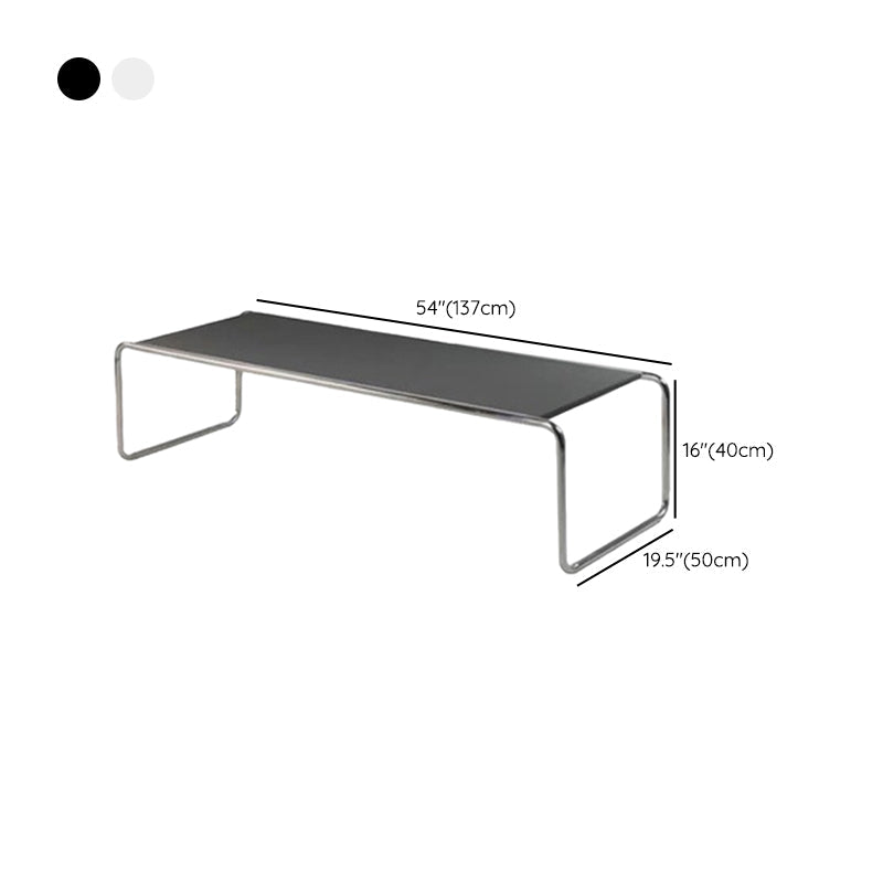 Contemporary Rectangle Solid Wood Coffee Table with Steel Sled Base Clearhalo 'Coffee & Accent Tables' 'Coffee Tables' 'coffee_tables' 'furn' 'furn_coffee_tables' 'Furniture' 'Living Room Furniture' 6349080