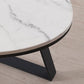 Marble Oval Coffee Table Metal Frame Abstract Cocktail Table Clearhalo 'Coffee & Accent Tables' 'Coffee Tables' 'coffee_tables' 'furn' 'furn_coffee_tables' 'Furniture' 'Living Room Furniture' 6349125