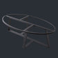 Marble Oval Coffee Table Metal Frame Abstract Cocktail Table Clearhalo 'Coffee & Accent Tables' 'Coffee Tables' 'coffee_tables' 'furn' 'furn_coffee_tables' 'Furniture' 'Living Room Furniture' 6349128