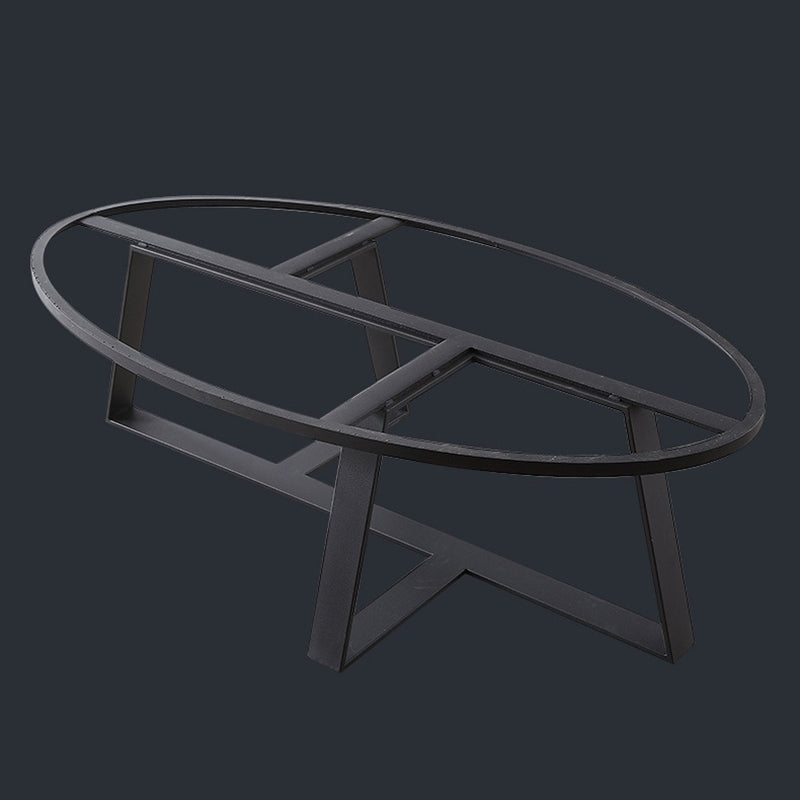 Marble Oval Coffee Table Metal Frame Abstract Cocktail Table Clearhalo 'Coffee & Accent Tables' 'Coffee Tables' 'coffee_tables' 'furn' 'furn_coffee_tables' 'Furniture' 'Living Room Furniture' 6349128