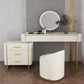 17.71" Wide Pine Dresser with 5 Storage Drawers Cream Vanity Table for Bedroom