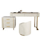 17.71" Wide Pine Dresser with 5 Storage Drawers Cream Vanity Table for Bedroom