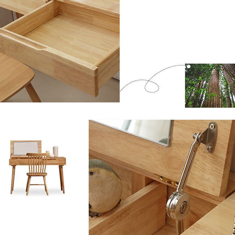Contemporary Solid Wood Make -up Tables Vanity with 1 Drawer