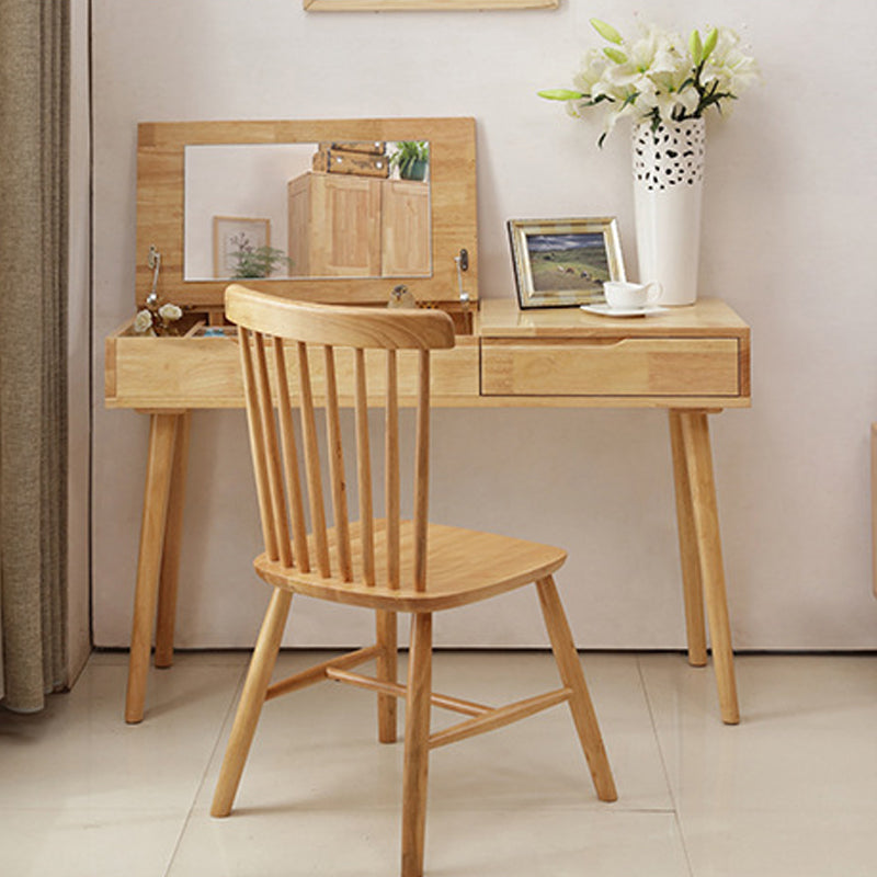 Tabla de mesas de madera maciza contemporánea con 1 cajón