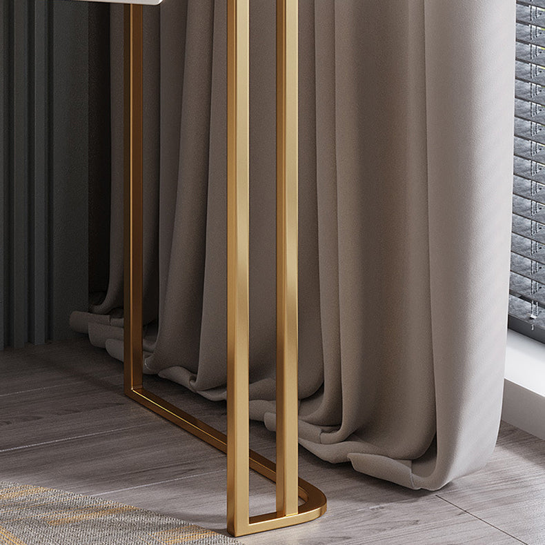 Tavolo da vanità a specchio e set di sgabelli da 4 cassetti in vetro