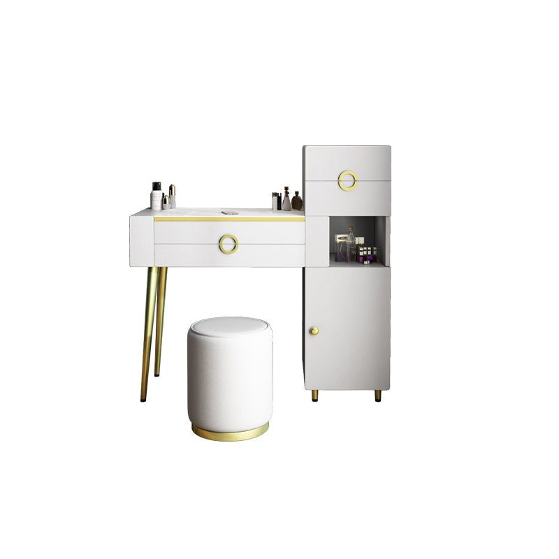 4-Zauberer Glas/Stein-Top-Schminktisch luxuriöser Metallwaschtisch