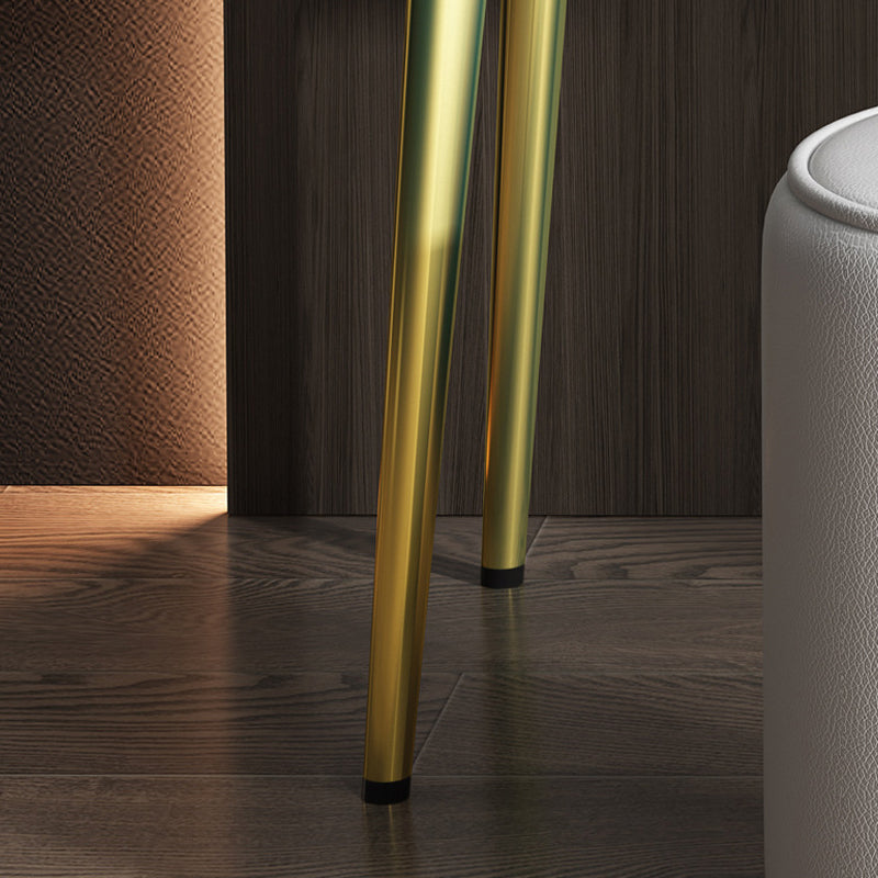 4-Zauberer Glas/Stein-Top-Schminktisch luxuriöser Metallwaschtisch