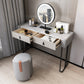 Gray Vanity Desk with 2 Storage Drawers 17.32" Wide Wood Vanity Set, Modern Style Clearhalo 'Bedroom Furniture' 'furn' 'furn_makeup_vanities' 'Furniture' 'Makeup Vanities' 'makeup_vanities' 6349284