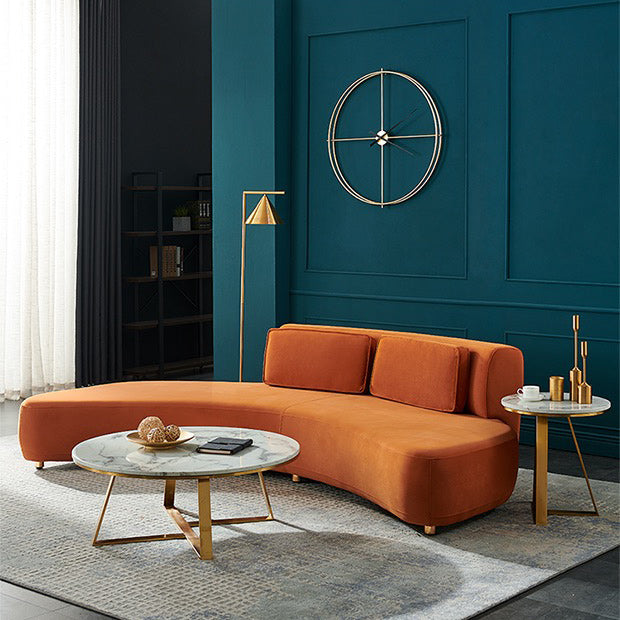 Salle de salon de tissu stationnaire contemporain Soupchable sans bras