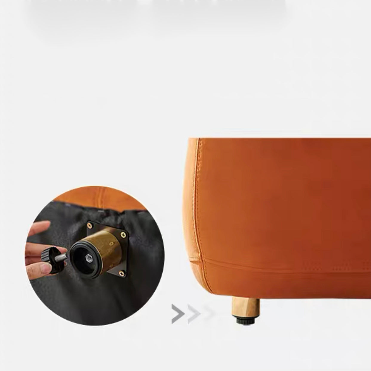 Salle de salon de tissu stationnaire contemporain Soupchable sans bras