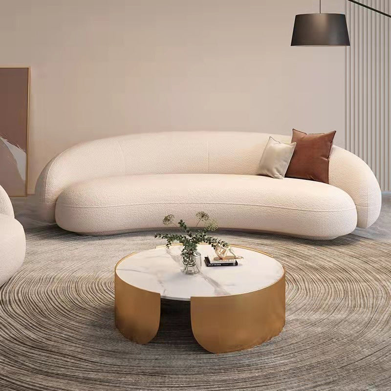 Sofa incurvé en laine contemporaine