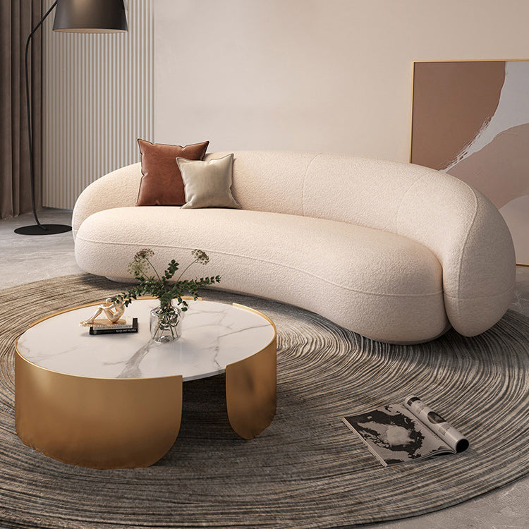Sofa incurvé en laine contemporaine