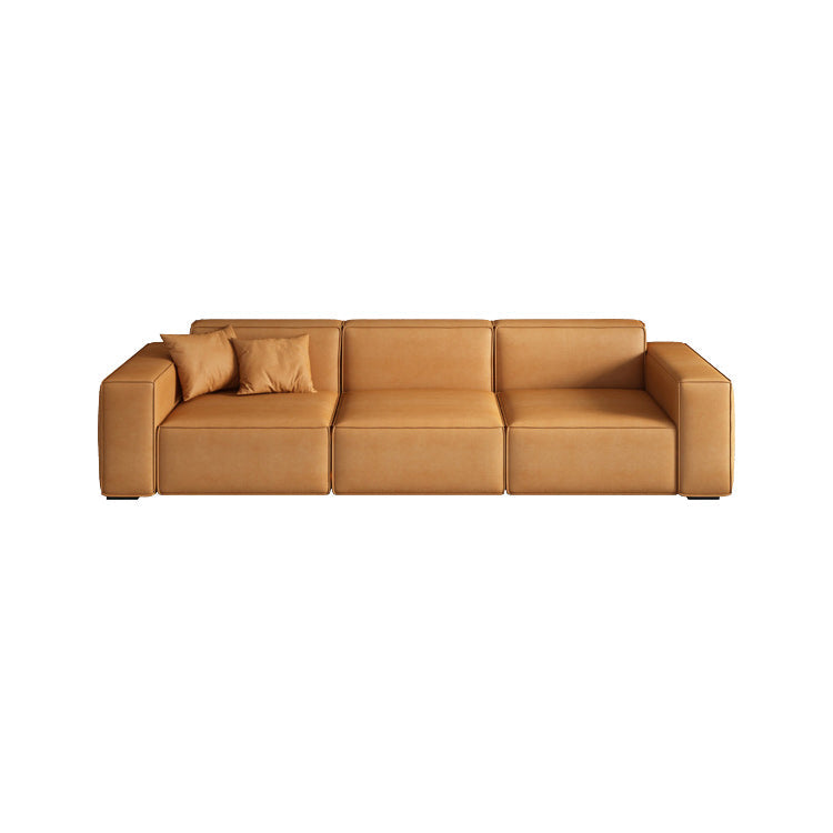 Quadratarm 3-Sitzer-Sofa zeitgenössischer Kunstleder minimalistisches Sofa