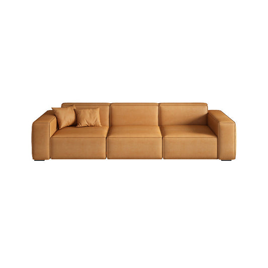 Quadratarm 3-Sitzer-Sofa zeitgenössischer Kunstleder minimalistisches Sofa