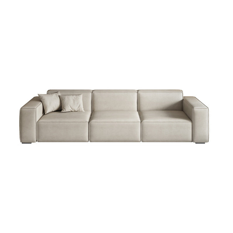 Quadratarm 3-Sitzer-Sofa zeitgenössischer Kunstleder minimalistisches Sofa