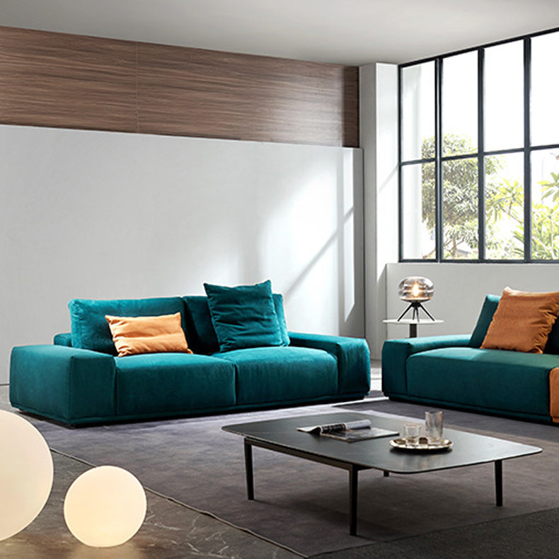 Canapé en daim moderne canapé de bras carré standard avec oreillers