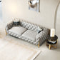 Tufted Contemporary Sofa in Gray 30.31 "High Tuxedo Arm Sofa