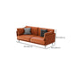 Standard Faux Leather Sofa Modern Pillow Top Arm Sofa in Orange Clearhalo 'furn' 'furn_sofas' 'Furniture' 'Living Room Furniture' 'Sofa' 'sofas' 6349546