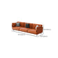 Standard Faux Leather Sofa Modern Pillow Top Arm Sofa in Orange Clearhalo 'furn' 'furn_sofas' 'Furniture' 'Living Room Furniture' 'Sofa' 'sofas' 6349547