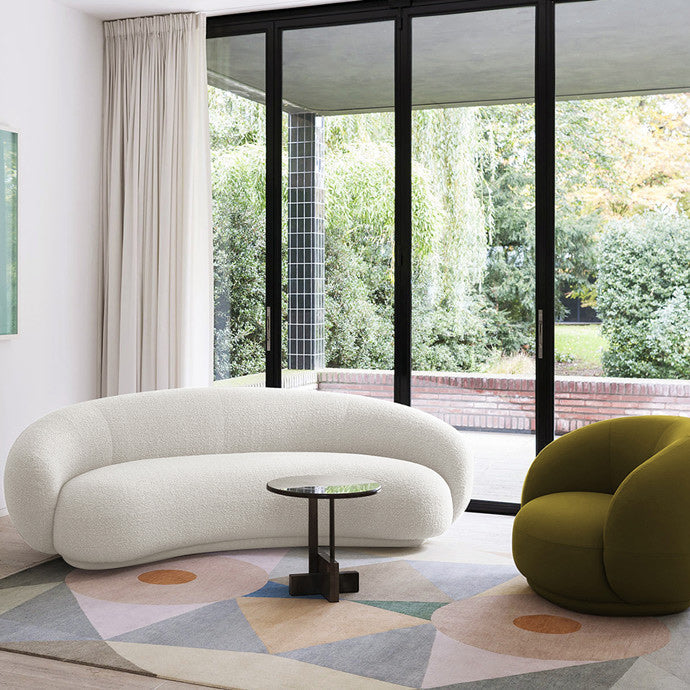 現代の静止生地3シーターリビングルームタキシードアームソファ