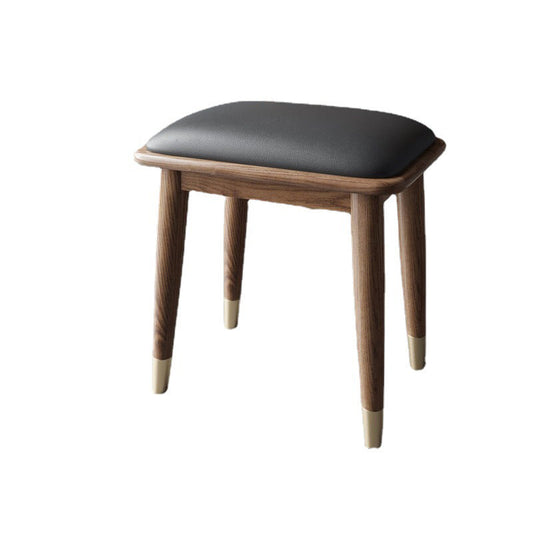 29.92" Wide Vanity Set with Stool and Mirror Traditional Ash Dresser Vanity Stool