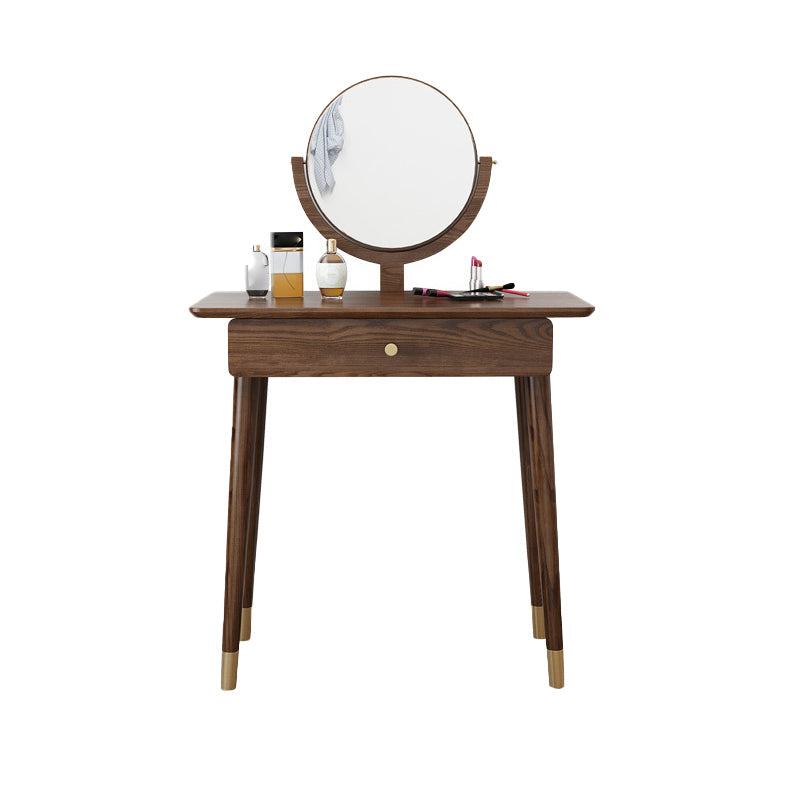 Ensemble de vanité de 29,92 "de large avec tabouret et miroir commode de cendre traditionnelle
