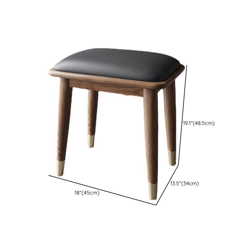 Specchio e 2 cassetti per trucco vanità tradizionale set di sgabelli da toeletta marrone