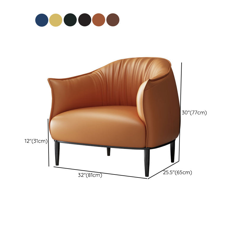 Arms Included Lounge Chair Living Room Chair with Black Legs Clearhalo 'Accent Chairs' 'accent_chairs' 'Chairs & Seating' 'furn' 'furn_accent_chairs' 'Furniture' 'Living Room Furniture' 6349625