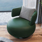 Armless Lounge Chair Living Room Barrel Accent Chair with Cushion Green 1 Piece Clearhalo 'Accent Chairs' 'accent_chairs' 'Chairs & Seating' 'furn' 'furn_accent_chairs' 'Furniture' 'Living Room Furniture' 6349630