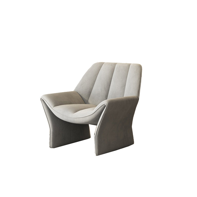 33.85" Wide Parsons Chair Armless Chair with Sewn Pillow Back Light Gray Velvet 1 Piece Clearhalo 'Accent Chairs' 'accent_chairs' 'Chairs & Seating' 'furn' 'furn_accent_chairs' 'Furniture' 'Living Room Furniture' 6349672