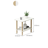 Modern Wood Side Table 20.86" Tall 4 Legs End Table with Shelf Clearhalo 'Coffee & Accent Tables' 'End & Side Tables' 'end_side_tables' 'furn' 'furn_end_side_tables' 'Furniture' 'Living Room Furniture' 6349758