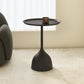 Mid-Century Round Tray Top Side Table 23.62" Tall Metal Pedestal End Table Clearhalo 'Coffee & Accent Tables' 'End & Side Tables' 'end_side_tables' 'furn' 'furn_end_side_tables' 'Furniture' 'Living Room Furniture' 6349773