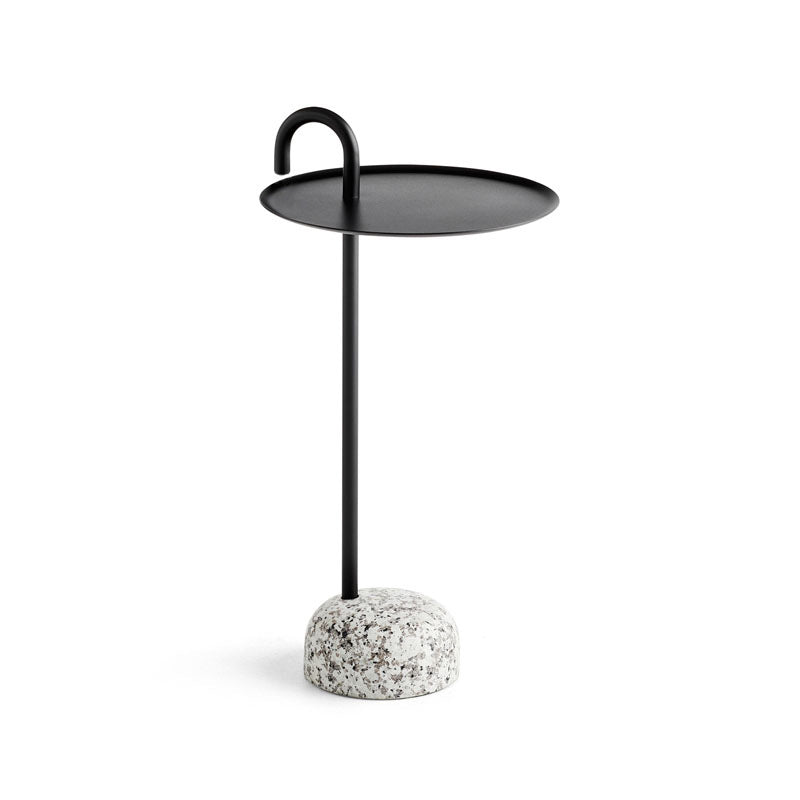 Mid-Century Metal Round Top Side Table 27" Tall Pedestal End Table Black 1 Clearhalo 'Coffee & Accent Tables' 'End & Side Tables' 'end_side_tables' 'furn' 'furn_end_side_tables' 'Furniture' 'Living Room Furniture' 6349779