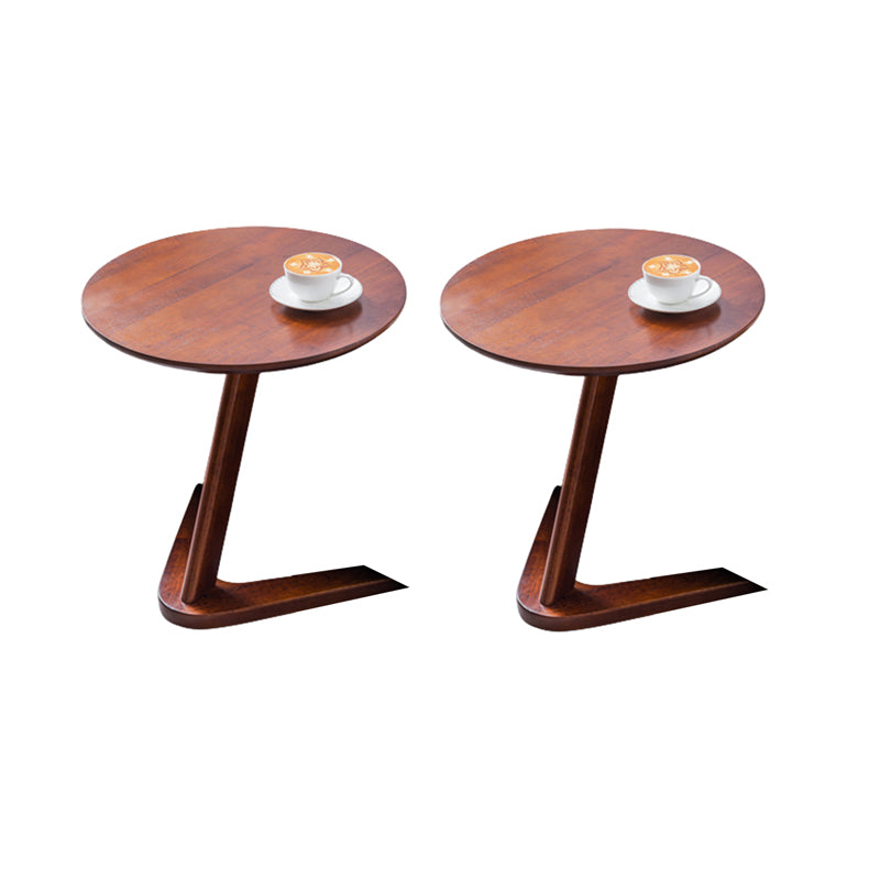 Scandinavian Solid Wood End Table Abstract Base Table Living Room Side Table