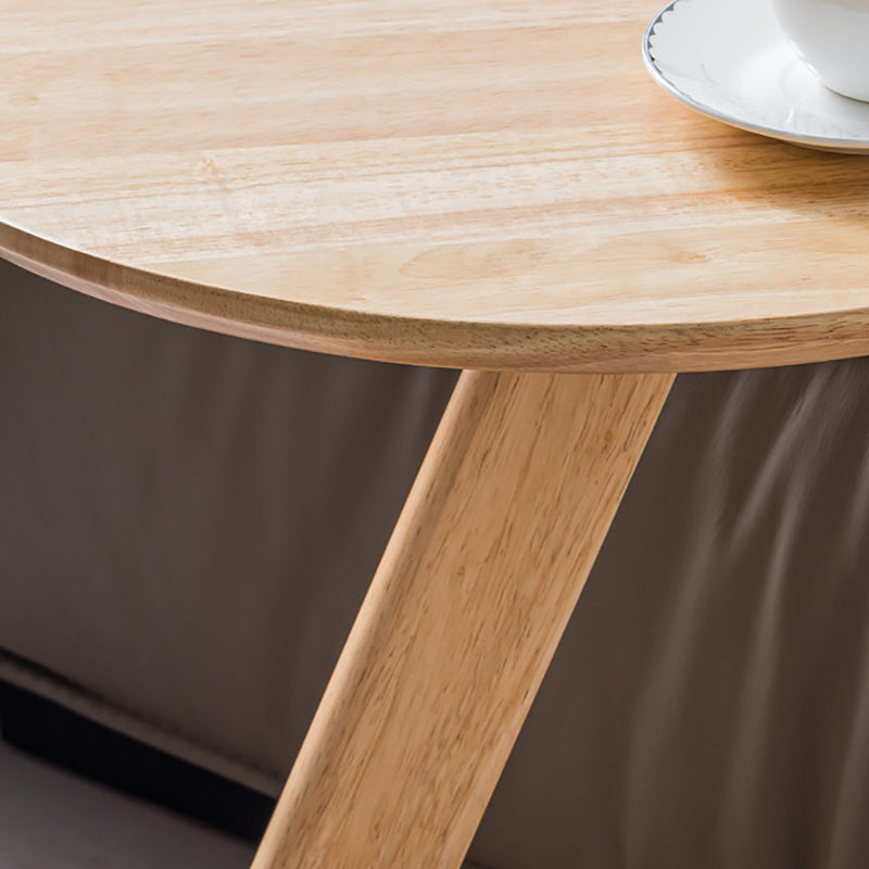 Scandinavian Solid Wood End Table Abstract Base Table Living Room Side Table