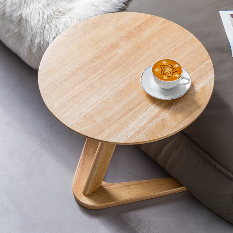 Scandinavian Solid Wood End Table Abstract Base Table Living Room Side Table