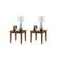 Modern Square End Table Solid Wood Top 4 Legs Sofa End Side Table