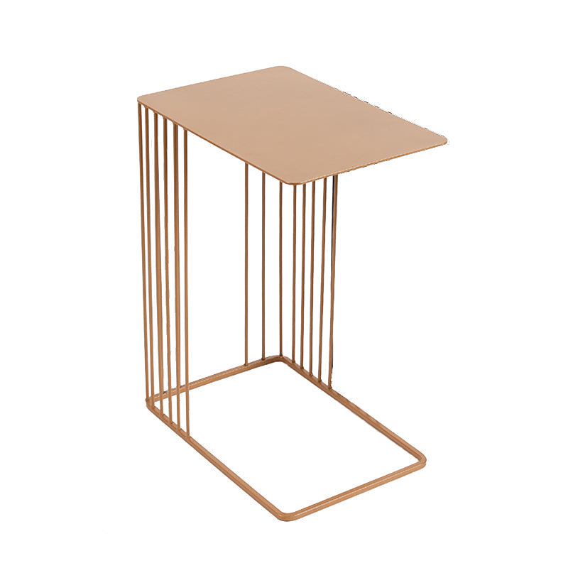Mid-Century Rectangular Side Table Metal C Side Table, 23.23" Tall Gold 1 Clearhalo 'Coffee & Accent Tables' 'End & Side Tables' 'end_side_tables' 'furn' 'furn_end_side_tables' 'Furniture' 'Living Room Furniture' 6349923