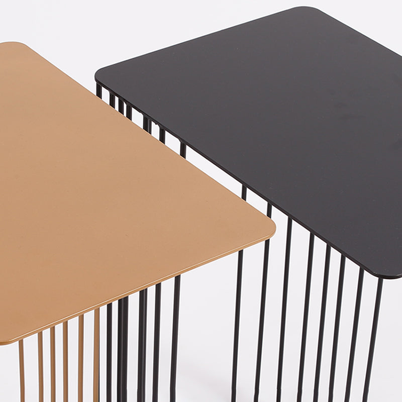 Mid-Century Rectangular Side Table Metal C Side Table, 23.23" Tall Clearhalo 'Coffee & Accent Tables' 'End & Side Tables' 'end_side_tables' 'furn' 'furn_end_side_tables' 'Furniture' 'Living Room Furniture' 6349932