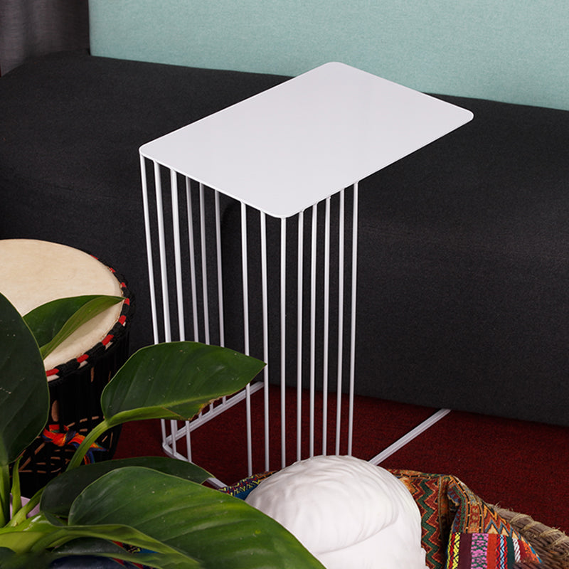 Mid-Century Rectangular Side Table Metal C Side Table, 23.23" Tall Clearhalo 'Coffee & Accent Tables' 'End & Side Tables' 'end_side_tables' 'furn' 'furn_end_side_tables' 'Furniture' 'Living Room Furniture' 6349936